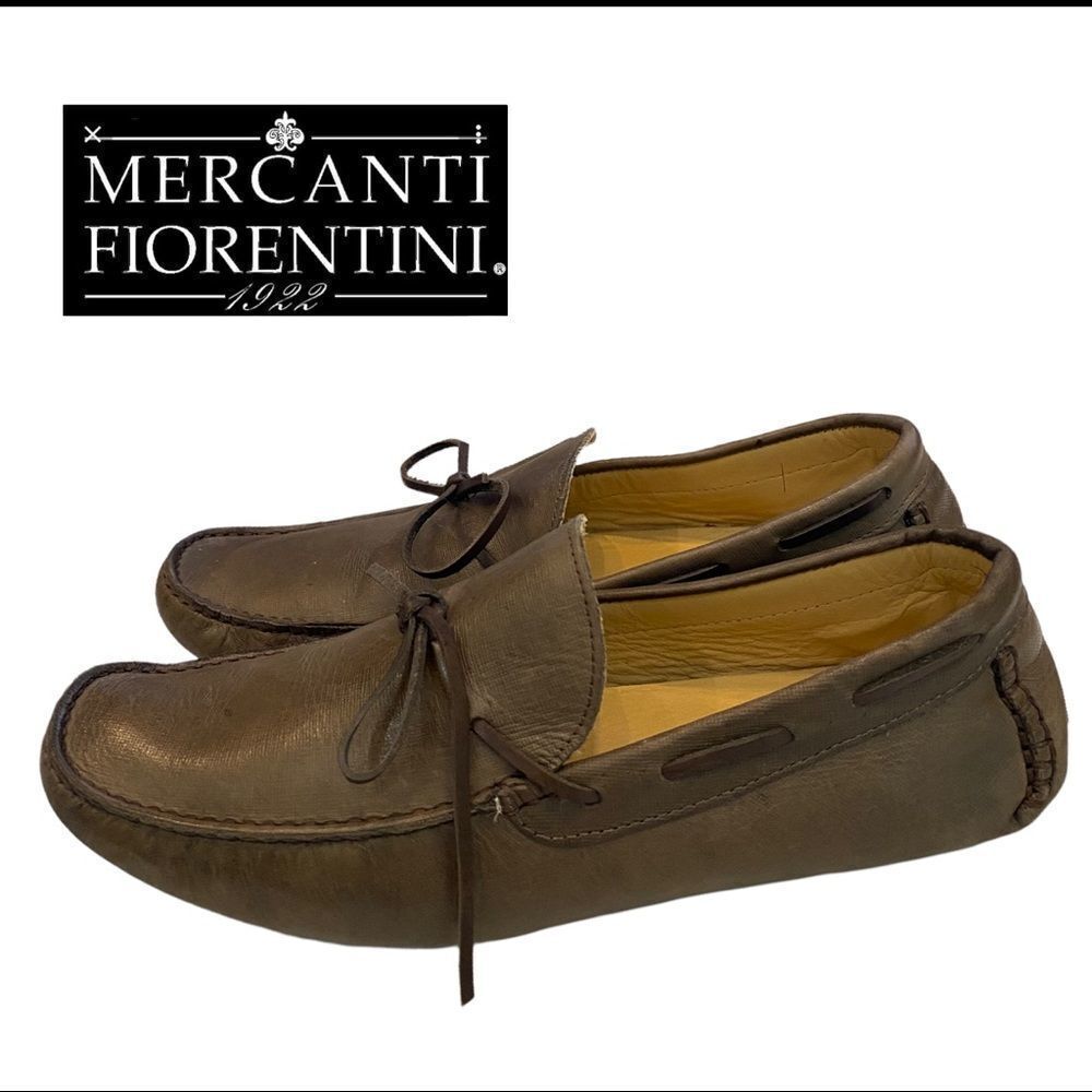 Mercanti Fiorentini Men's Leather Slipon Driving Moccasins Loafers 9.5